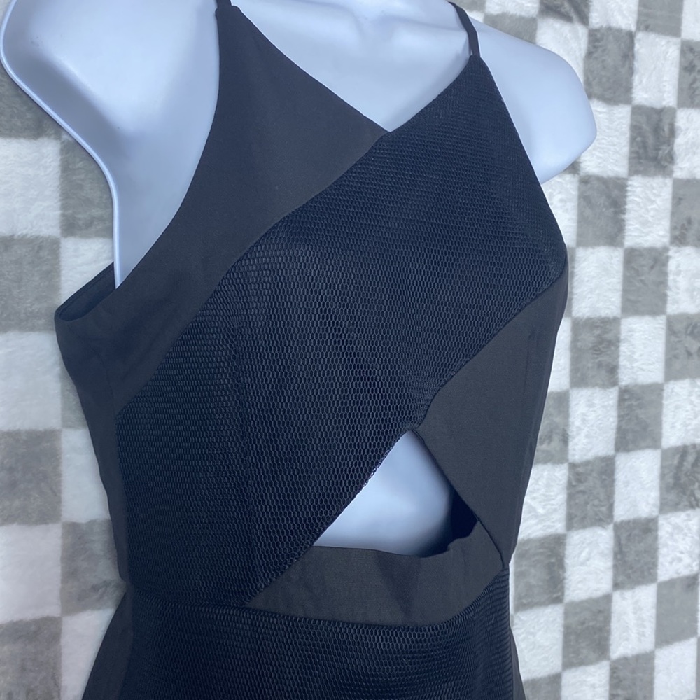 INA mini dress open waist cocktail homecoming s black - Picture 4 of 6